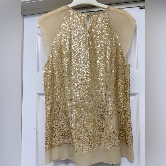 BCBG Maxazria sequence top with sheer detail S/M - Picture 3 of 4
